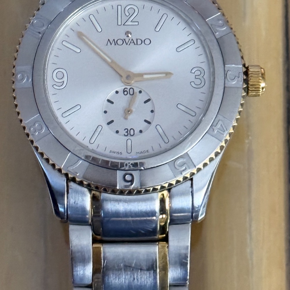 Movado Two-Tone Silver and Gold Gentry Men's Watch